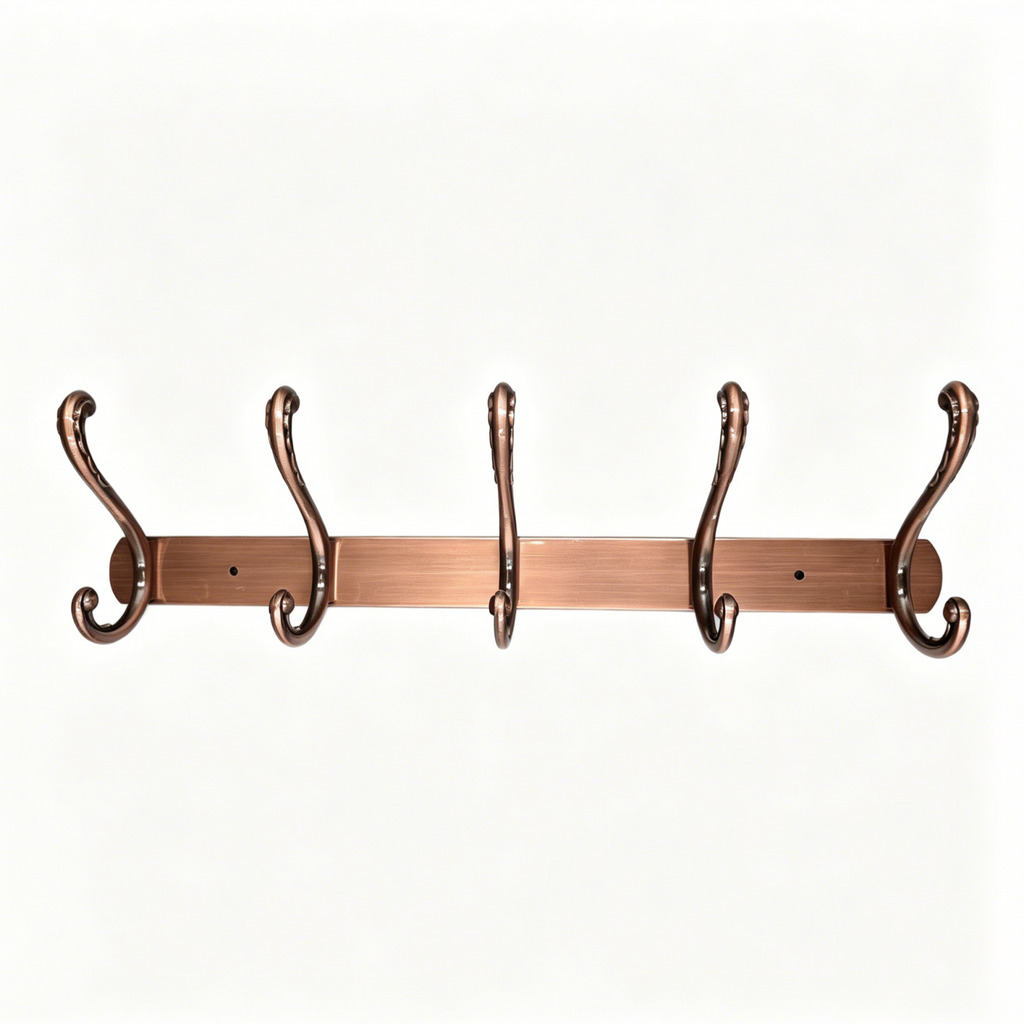 898845 - 5-Hook Wall Mounted Coat Rack - 44.6cm×3.7cm