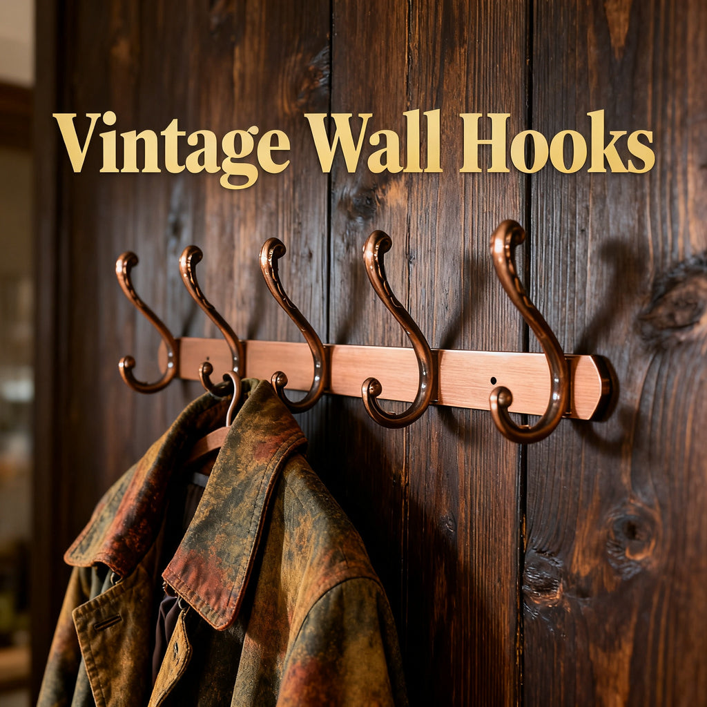 898845 - 5-Hook Wall Mounted Coat Rack - 44.6cm×3.7cm