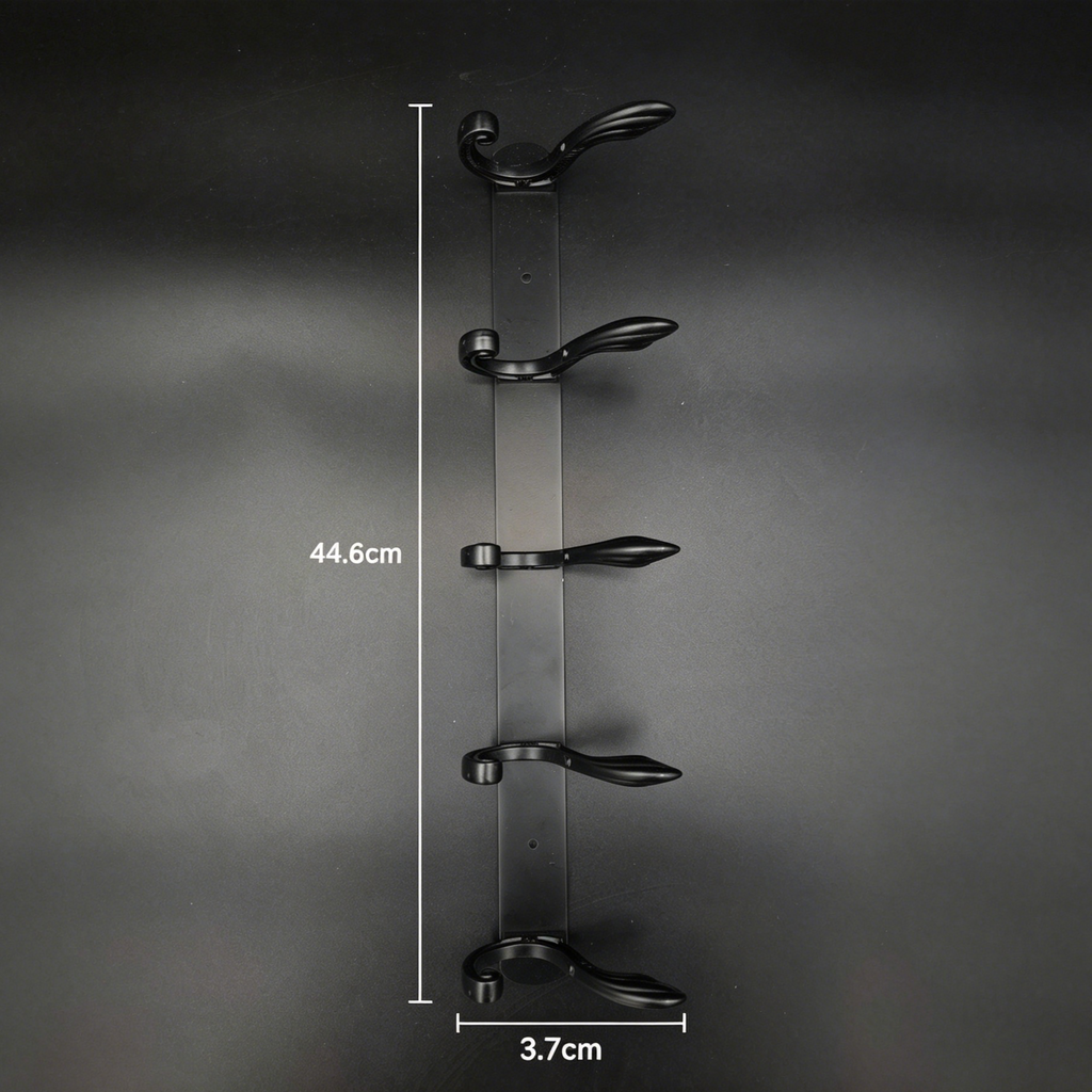 898890 - 5-Hook Wall Mounted Coat Rack - 44.6cm×3.7cm