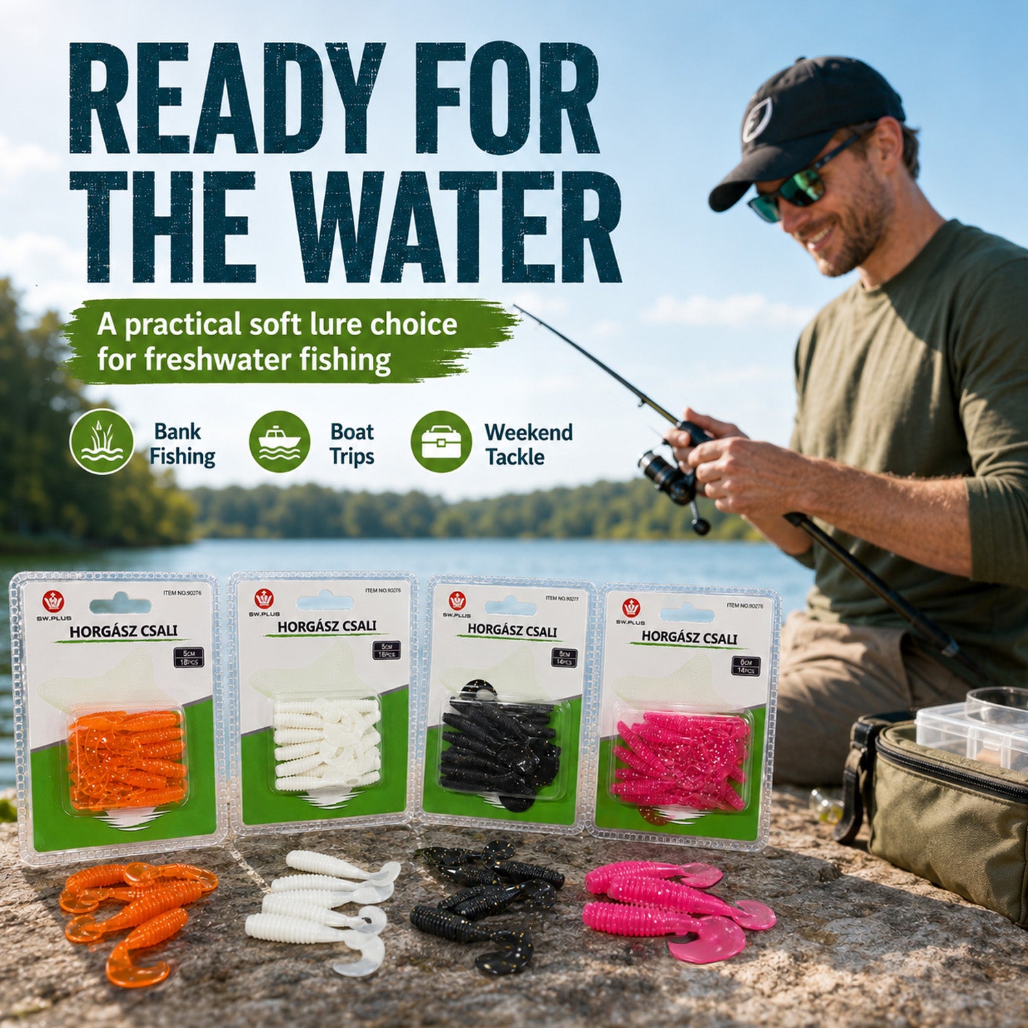 Soft Fishing Lure Set - Random Colors