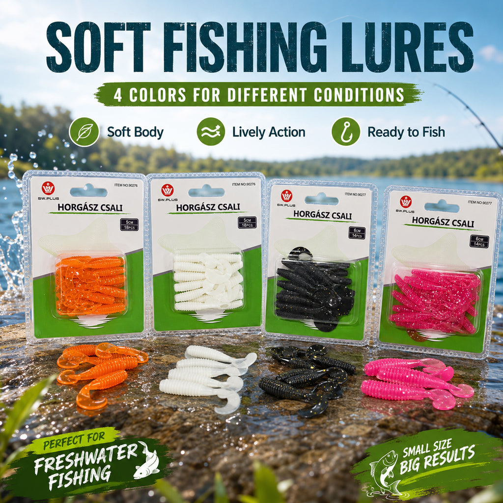 Soft Fishing Lure Set - Random Colors