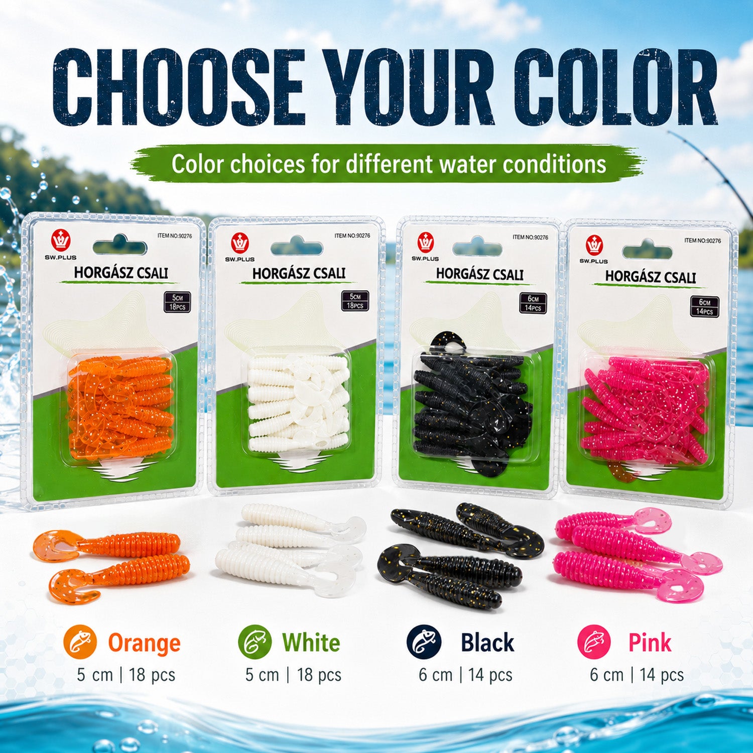 Soft Fishing Lure Set - Random Colors