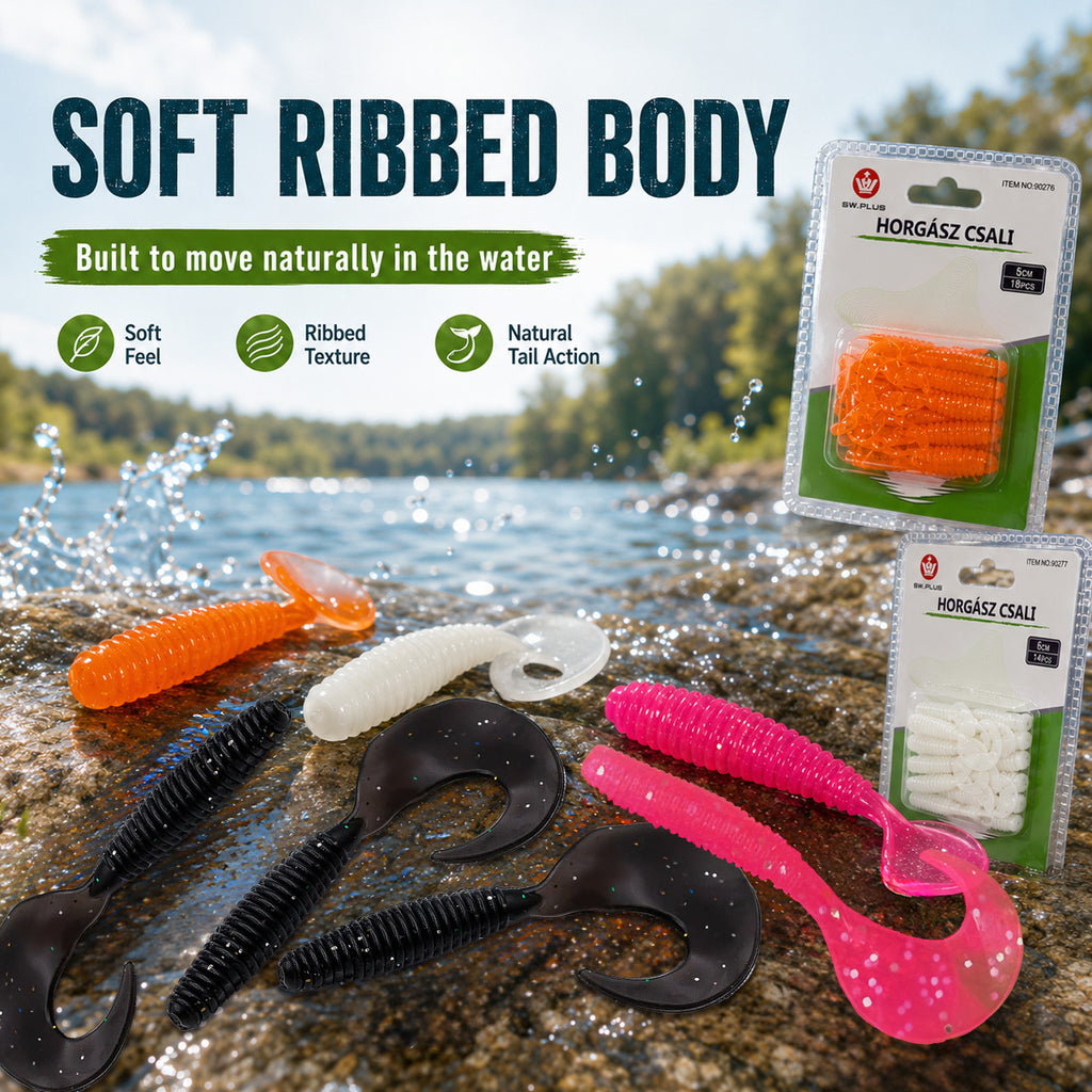 Soft Fishing Lure Set - Random Colors