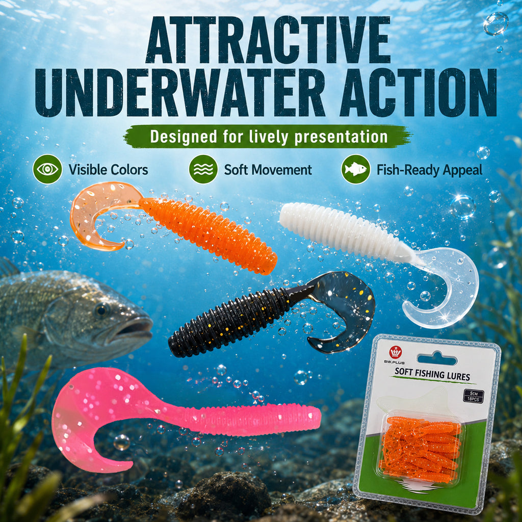 Soft Fishing Lure Set - Random Colors
