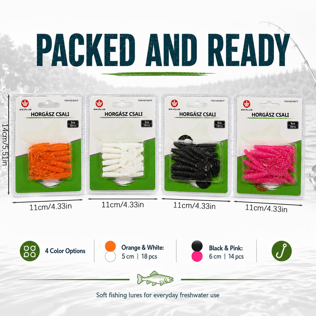 Soft Fishing Lure Set - Random Colors