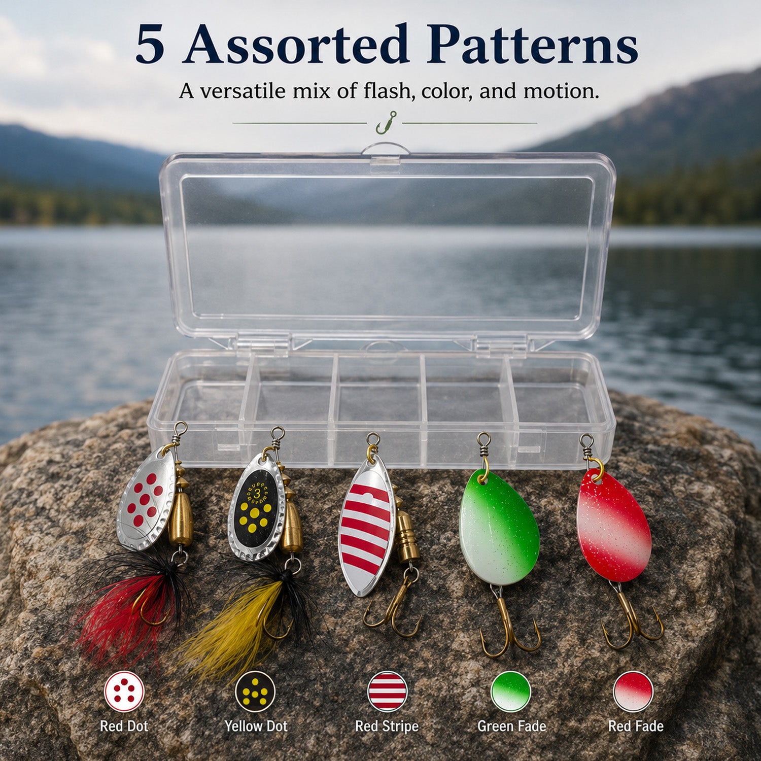 90296 - 5-Pack 6g Fishing Lure Hook Set