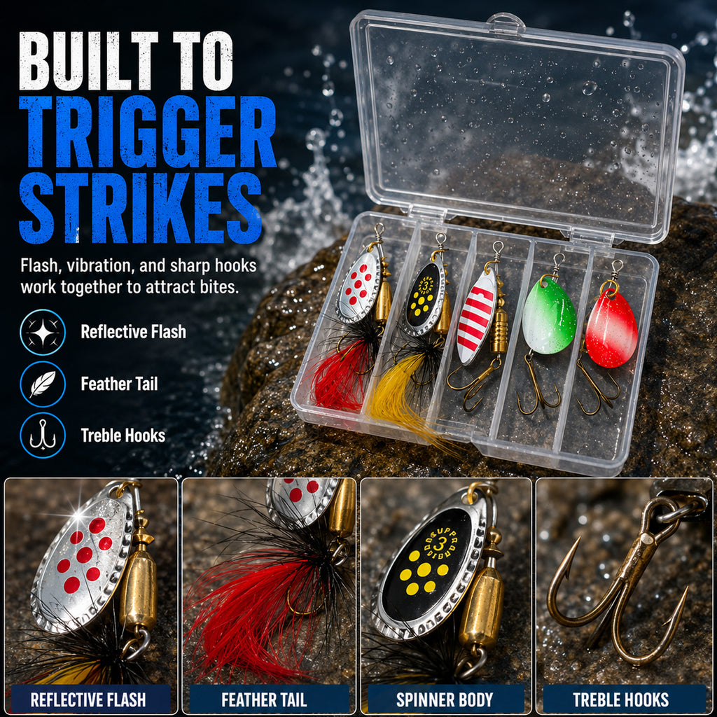 90296 - 5-Pack 6g Fishing Lure Hook Set