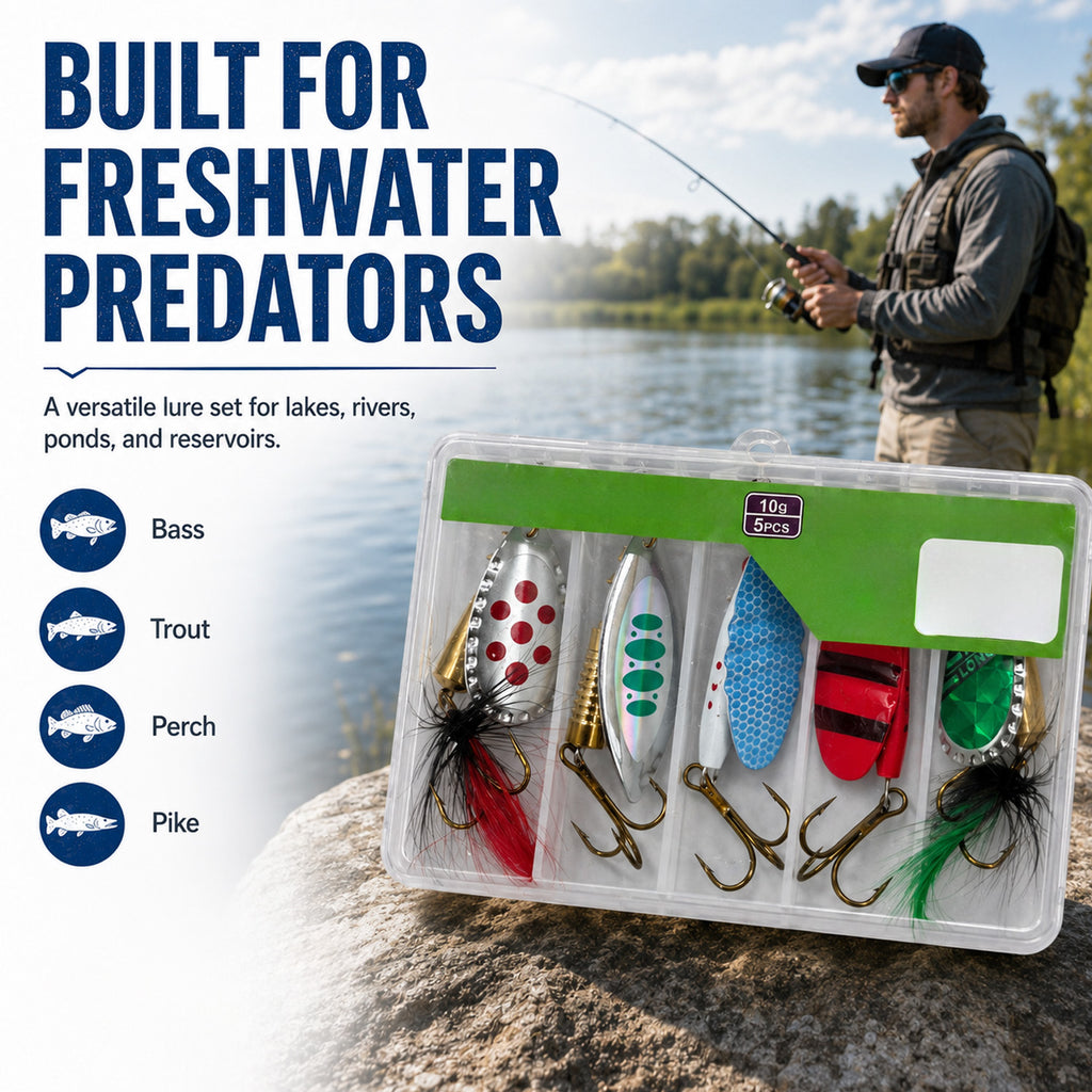 90298 - 5-Pack 10g Fishing Lure Hook Set
