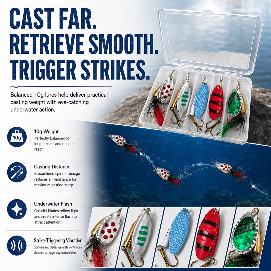 90298 - 5-Pack 10g Fishing Lure Hook Set