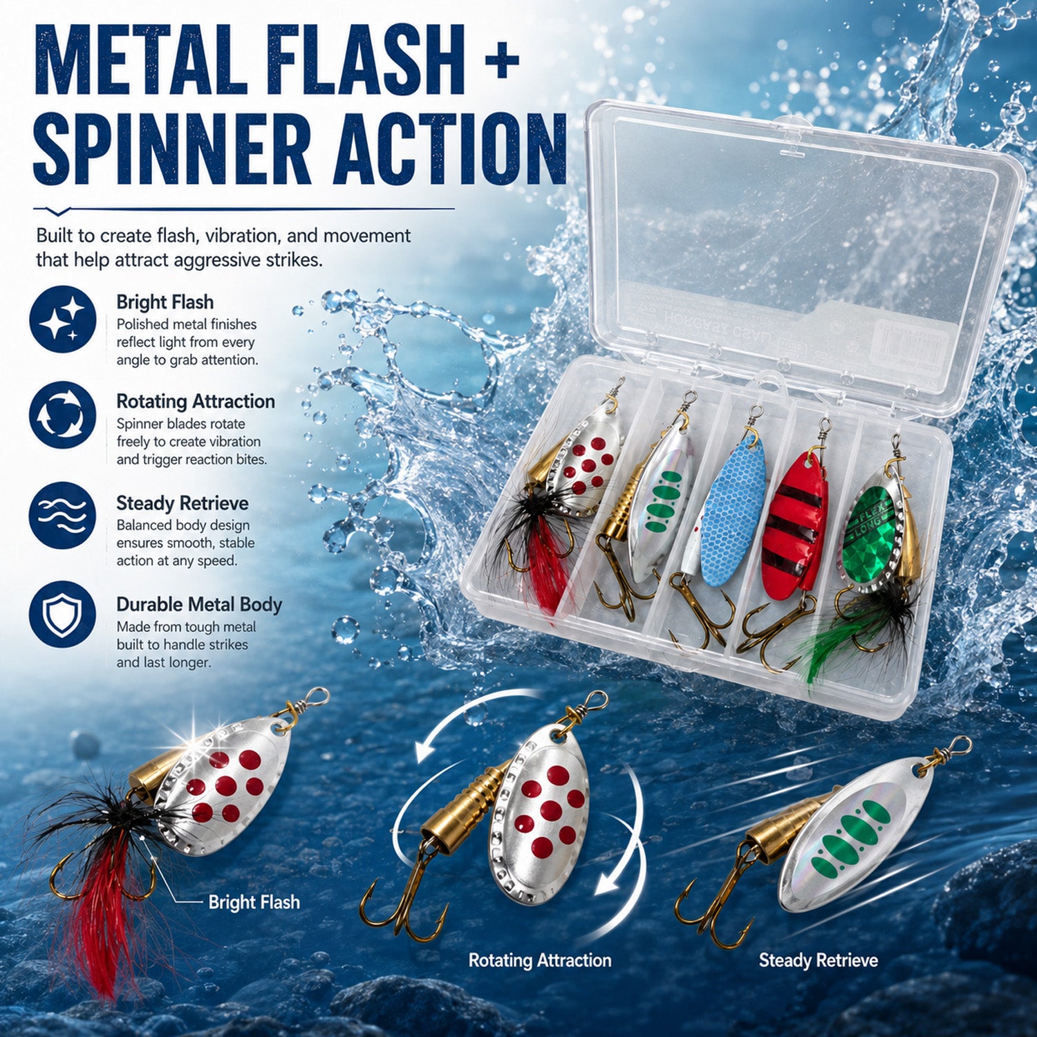 90298 - 5-Pack 10g Fishing Lure Hook Set
