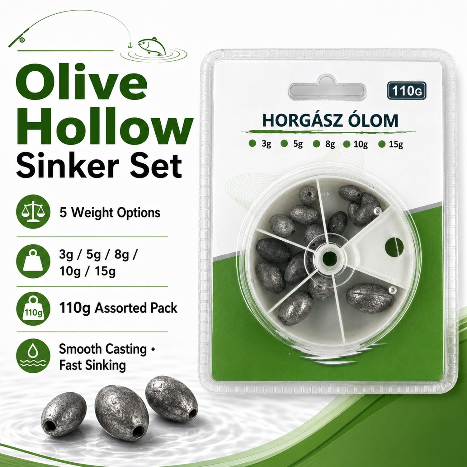 90321 - Fishing Lead Sinker Set