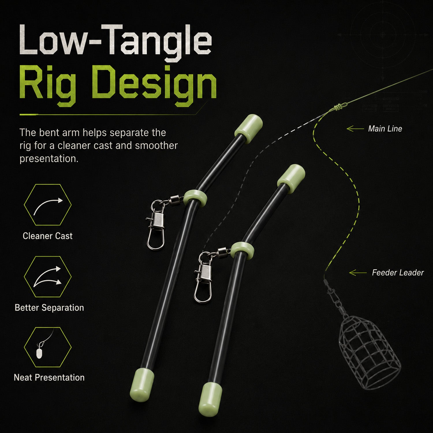 90434 - 10cm Anti-Tangle Fishing Boom Rig - 款式相同，长度不同
