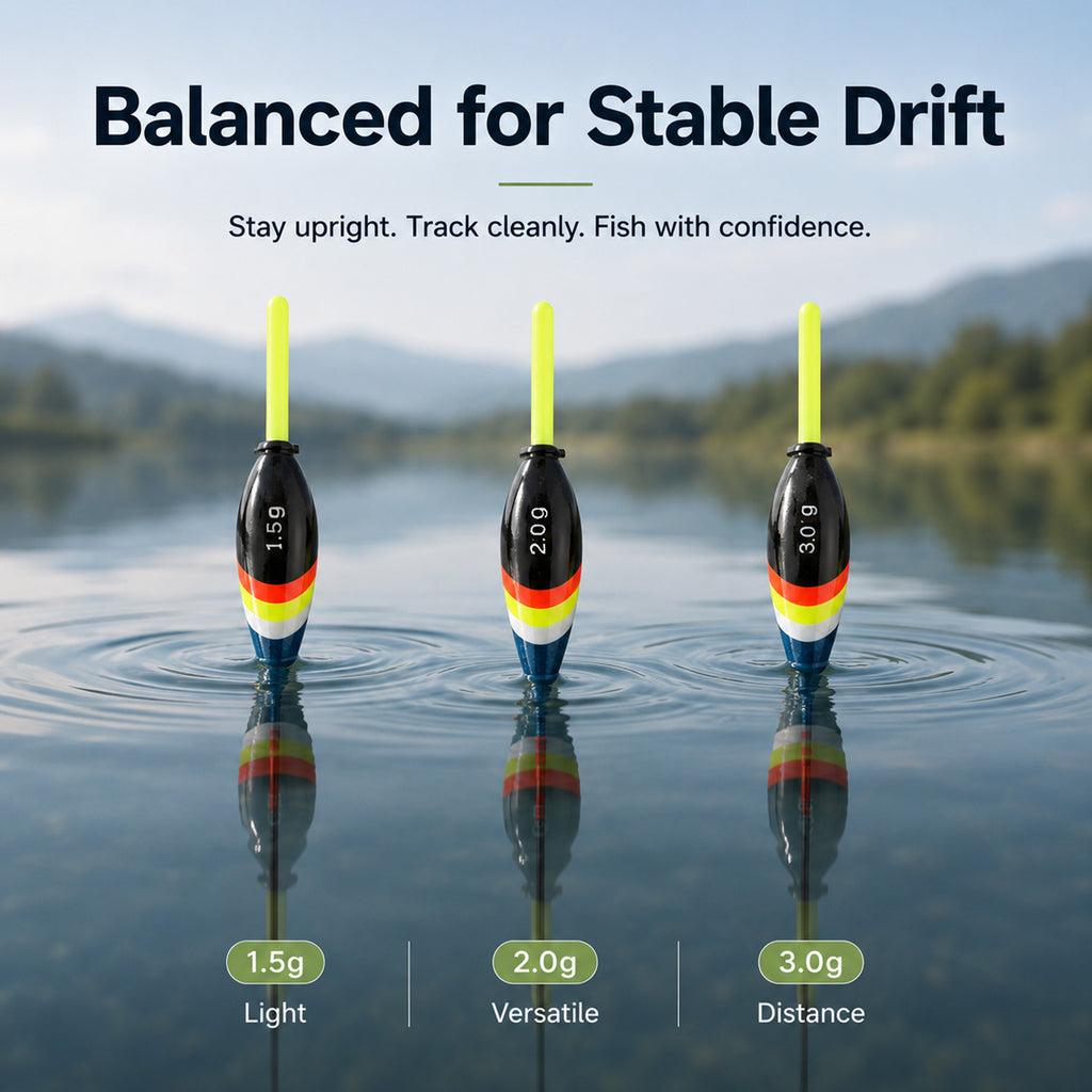 90443 - High-Visibility Fishing Floats Set - 17-18