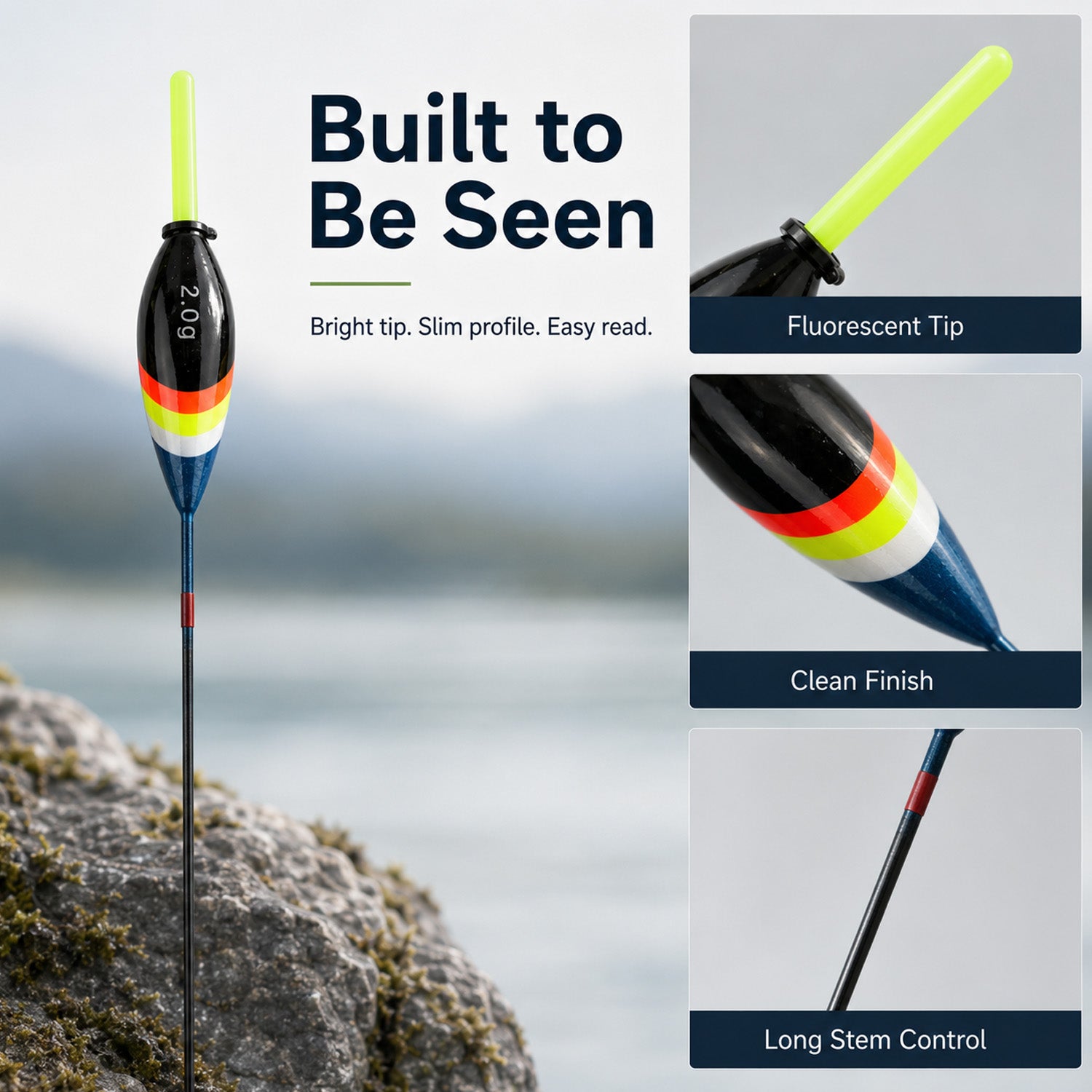 90443 - High-Visibility Fishing Floats Set - 17-18
