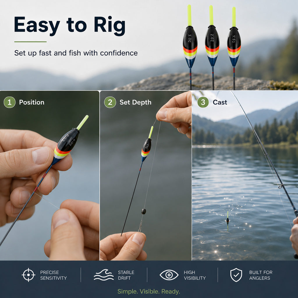 90443 - High-Visibility Fishing Floats Set - 17-18