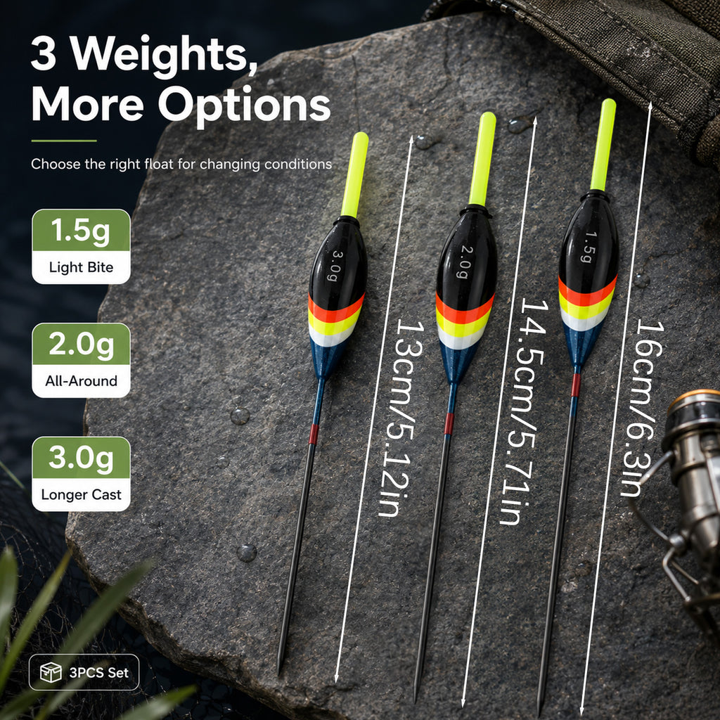90443 - High-Visibility Fishing Floats Set - 17-18