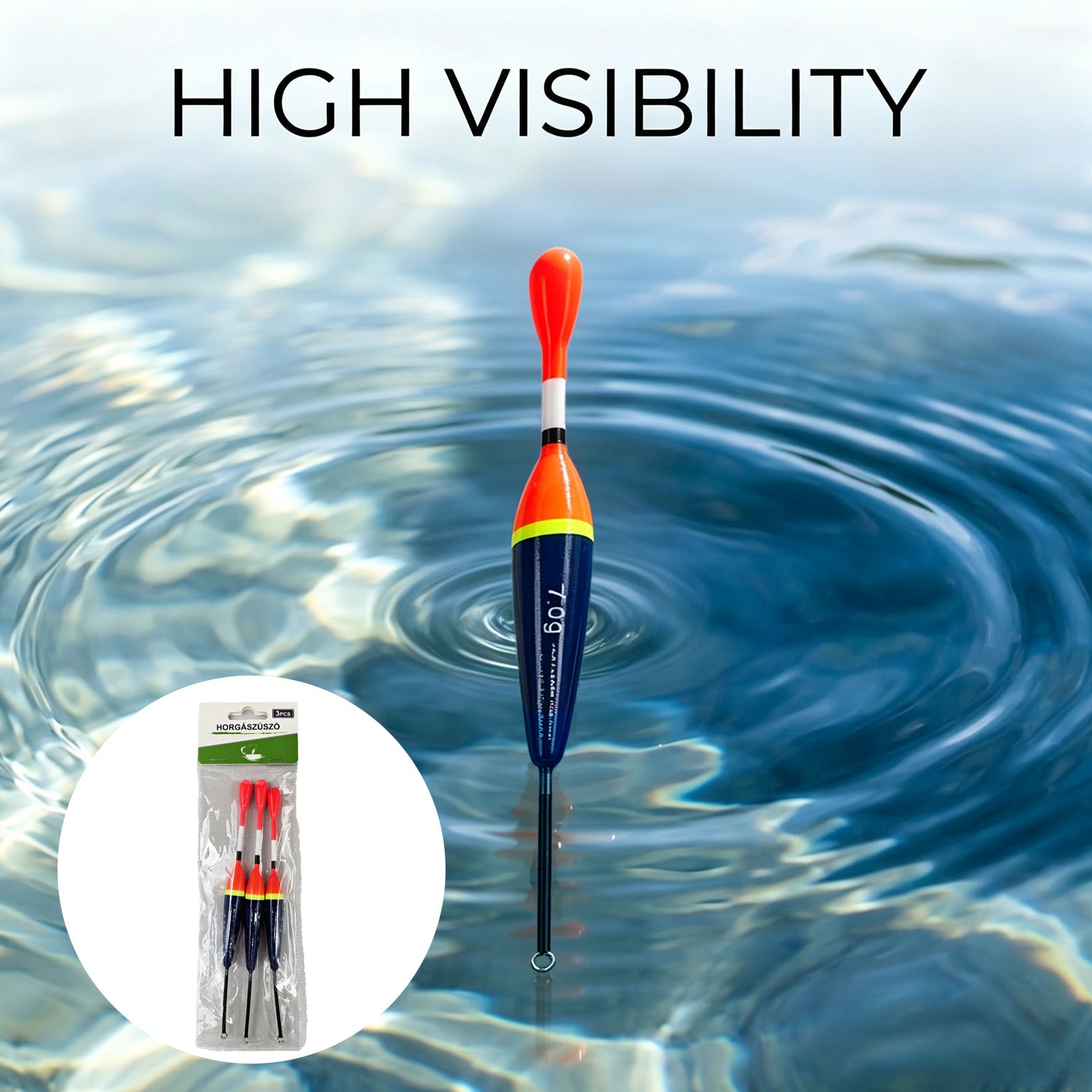 90446 - High-Visibility Fishing Floats Set - 18.5