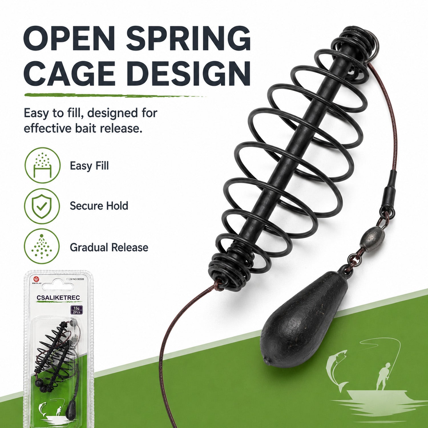 2-Pack Carp Bait Cage Feeder