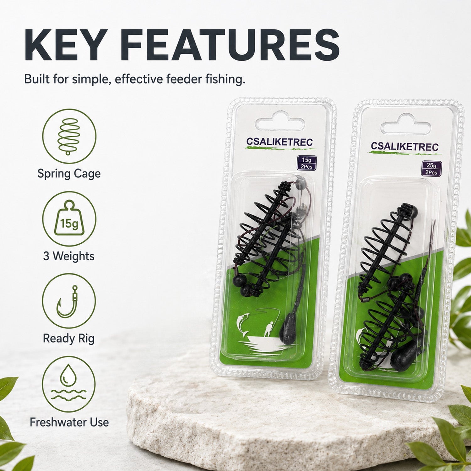 2-Pack Carp Bait Cage Feeder