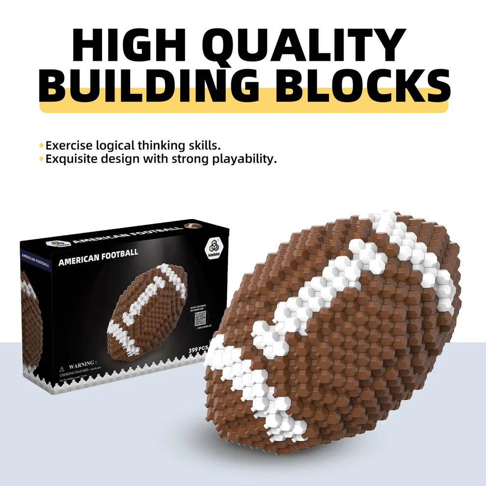 KADELE  Football Blocks | 399PCS Miniature 3D STEM Challenging Toys for 14+