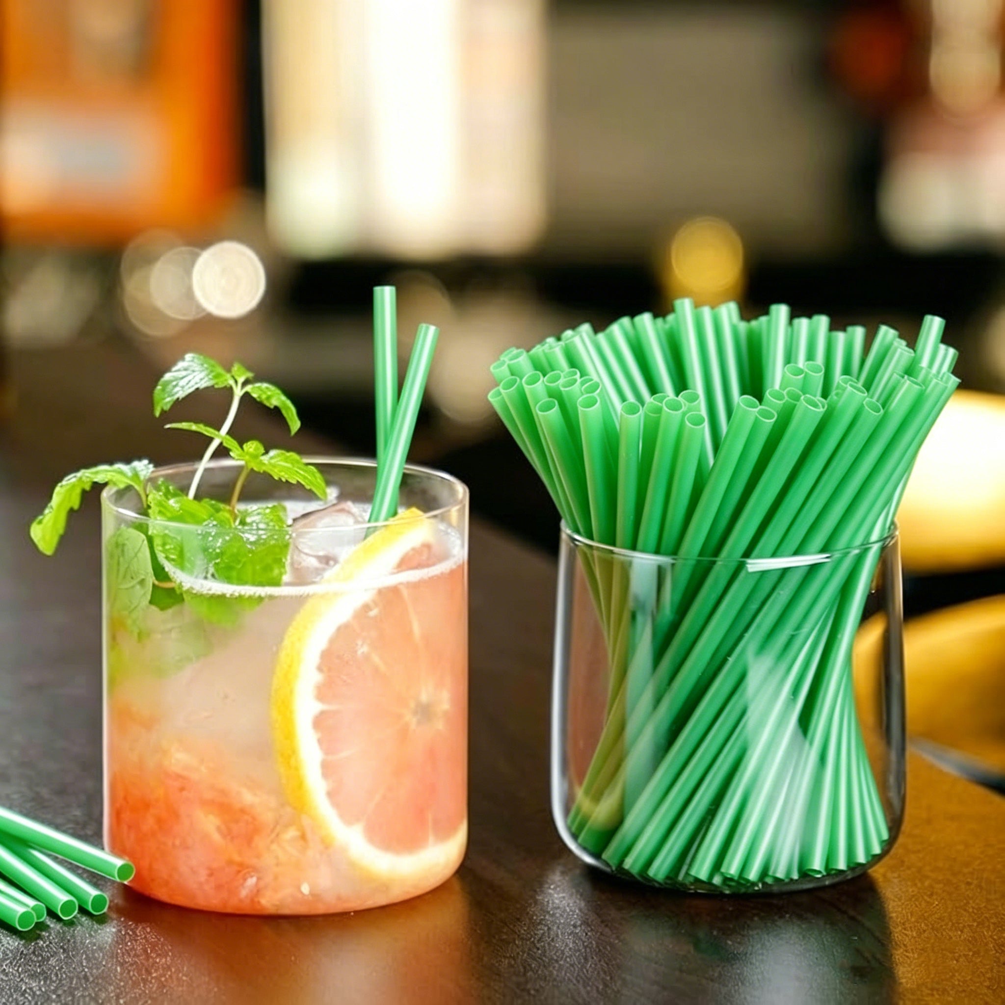 BIOPEX50 - 50-Pack Plastic Drinking Straws
