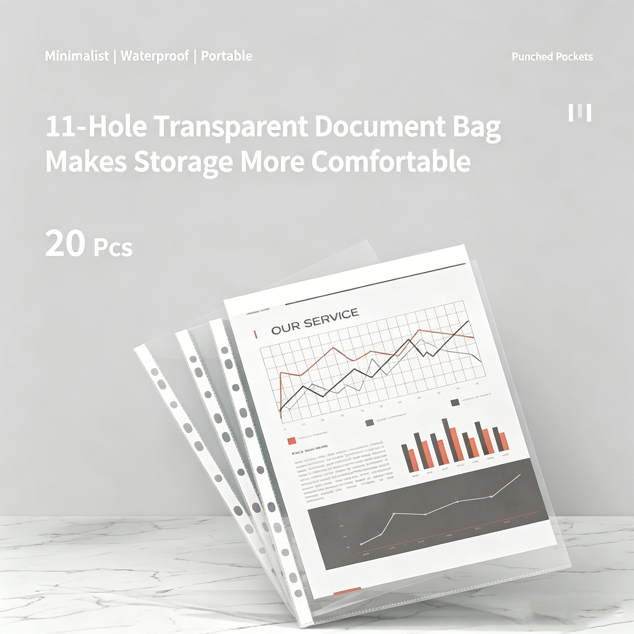 P9837 - 100-Pack A4 Document Pockets