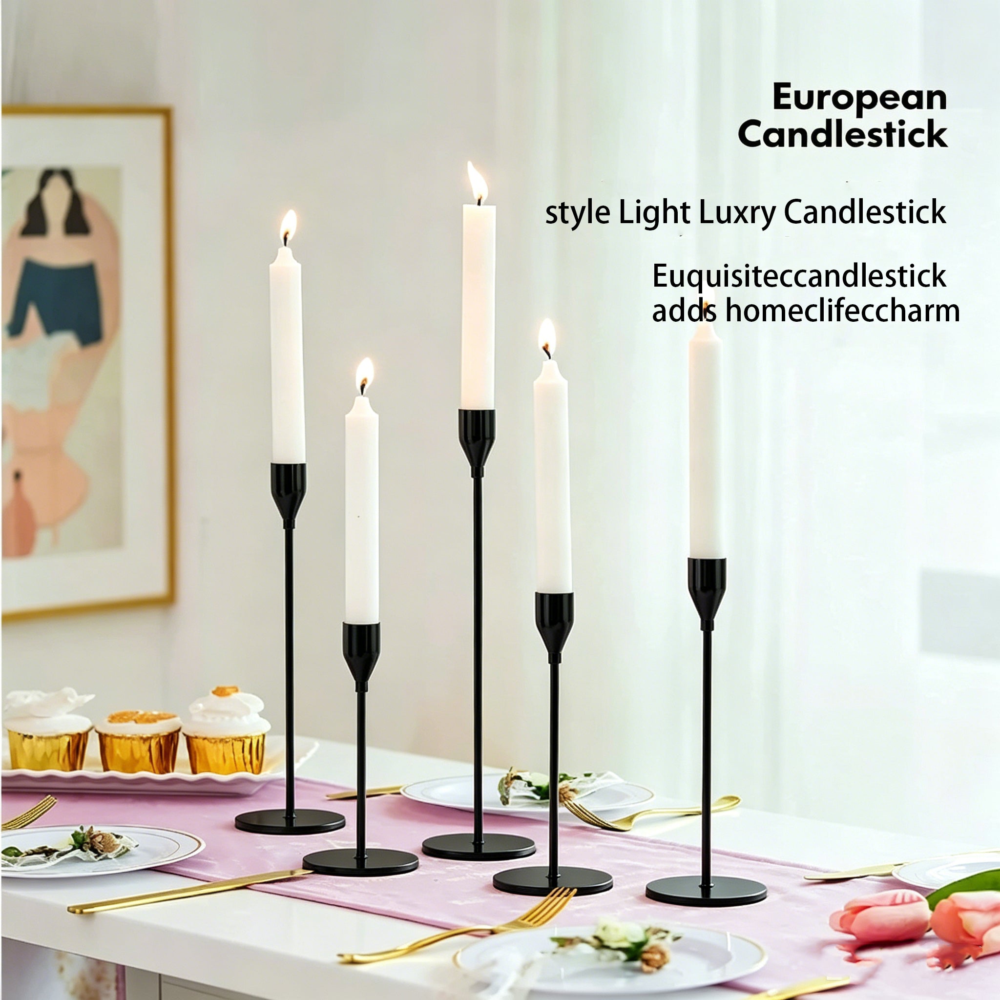 X001P15T7Z - 3-Piece Candle Holder Set