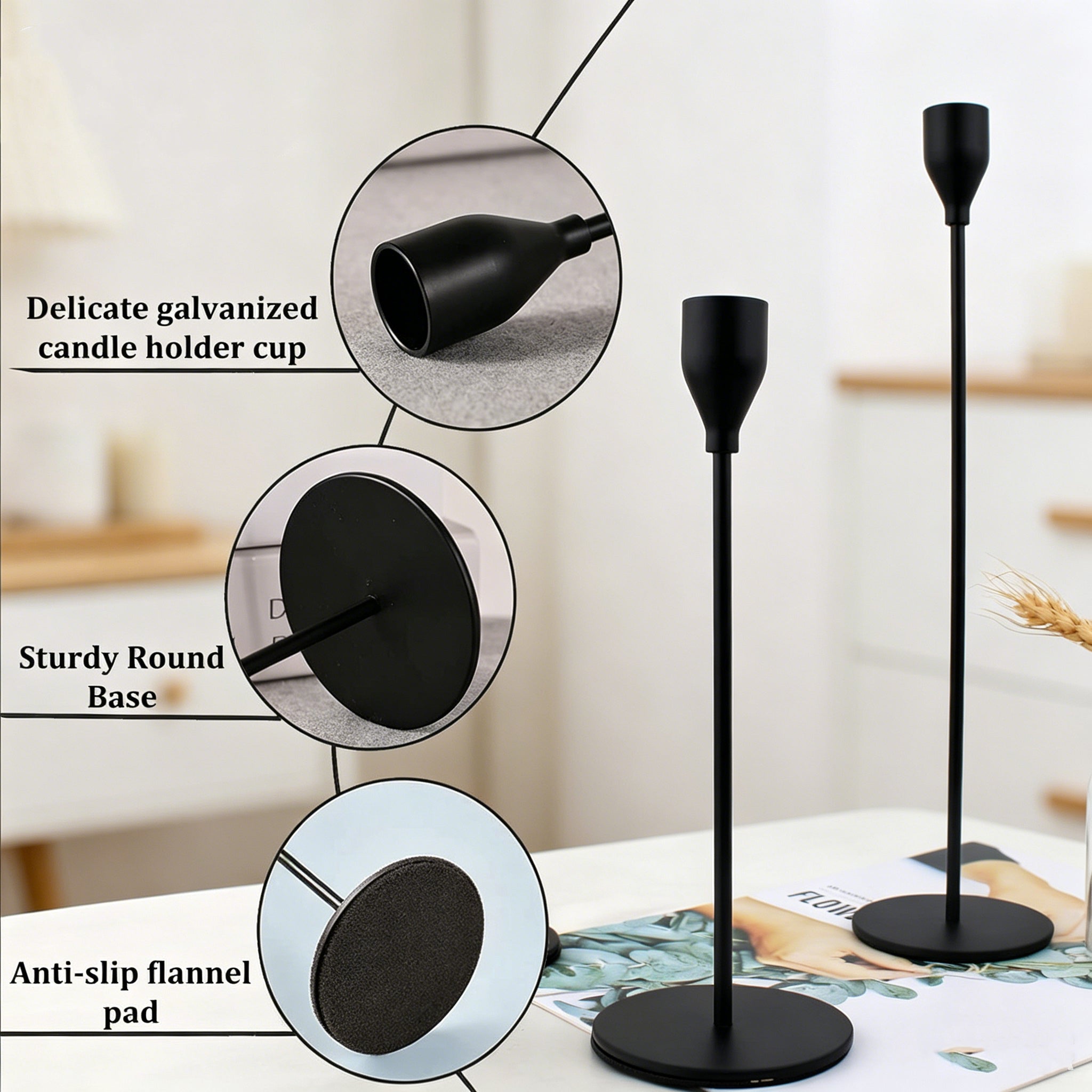 X001P15T7Z - 3-Piece Candle Holder Set
