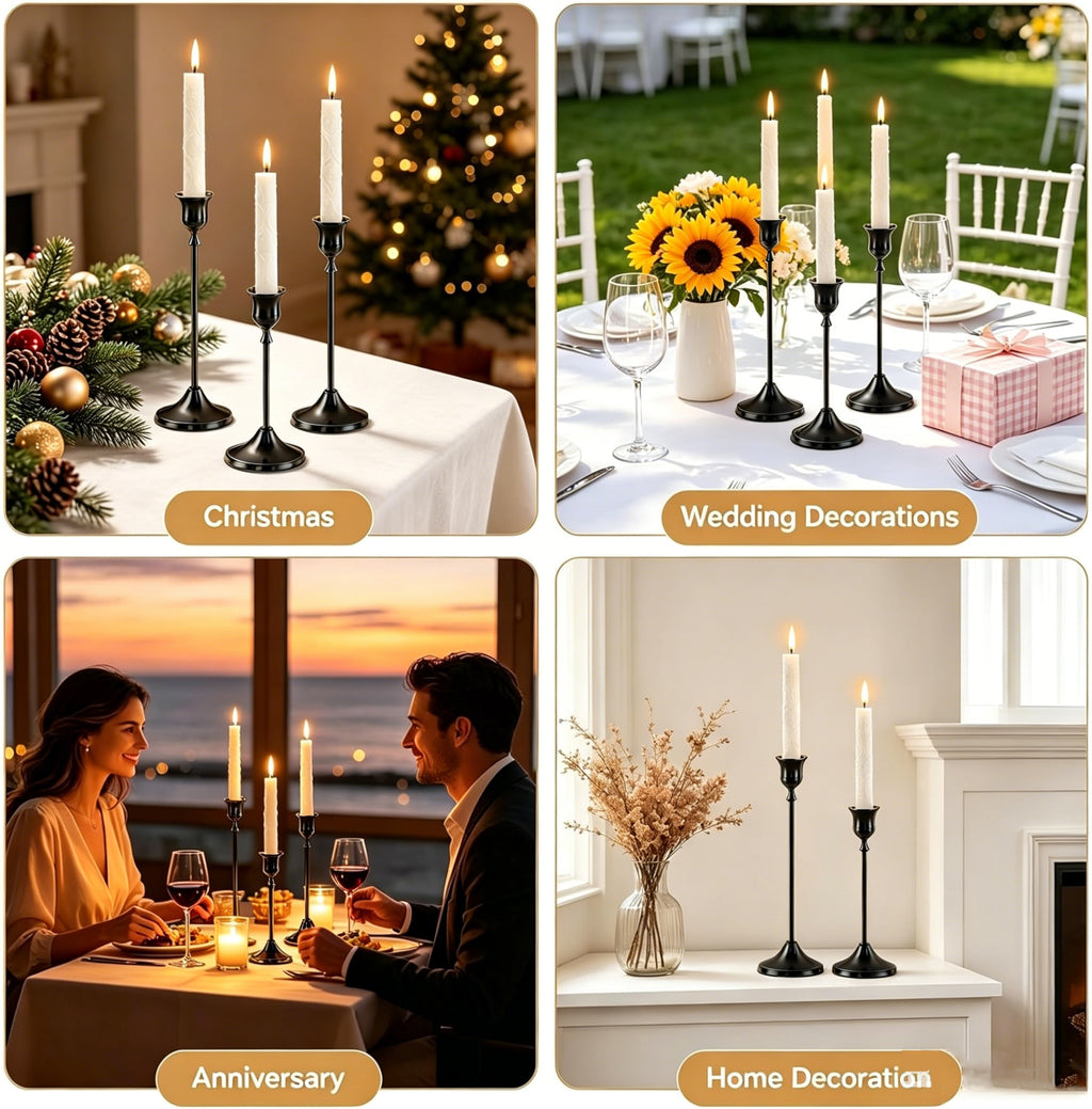 X001P15T7Z - 3-Piece Candle Holder Set